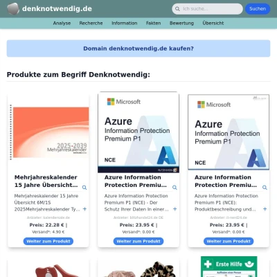 Screenshot denknotwendig.de