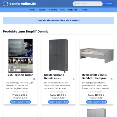 Screenshot dennis-online.de
