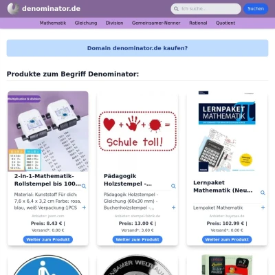 Screenshot denominator.de