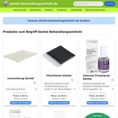 Screenshot dental-behandlungseinheit.de