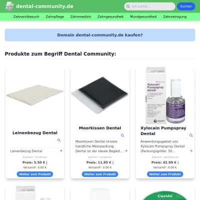 Screenshot dental-community.de