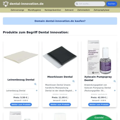 Screenshot dental-innovation.de