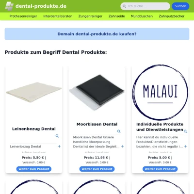 Screenshot dental-produkte.de
