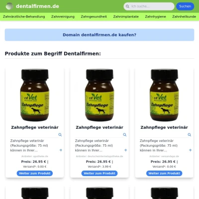 Screenshot dentalfirmen.de