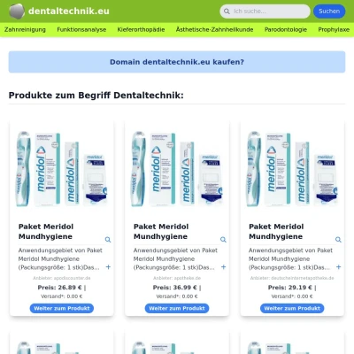 Screenshot dentaltechnik.eu