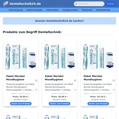 Screenshot dentaltechnik24.de