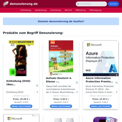 Screenshot denunzierung.de