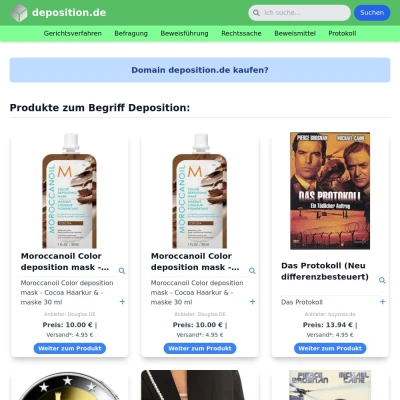 Screenshot deposition.de