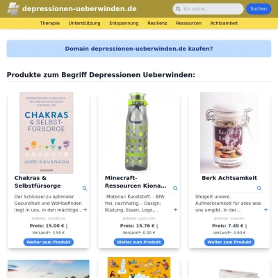 Screenshot depressionen-ueberwinden.de