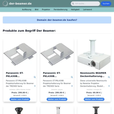 Screenshot der-beamer.de