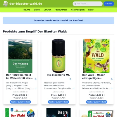 Screenshot der-blaetter-wald.de