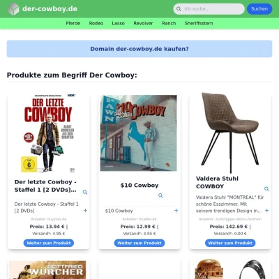 Screenshot der-cowboy.de