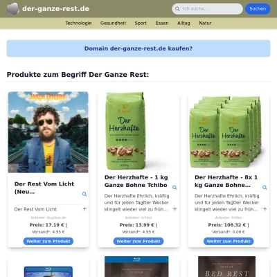 Screenshot der-ganze-rest.de