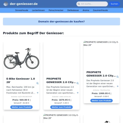 Screenshot der-geniesser.de
