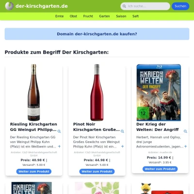 Screenshot der-kirschgarten.de