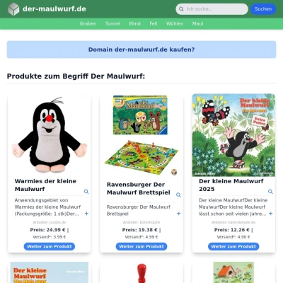 Screenshot der-maulwurf.de