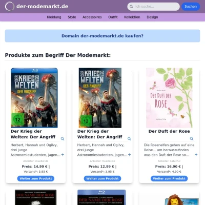 Screenshot der-modemarkt.de