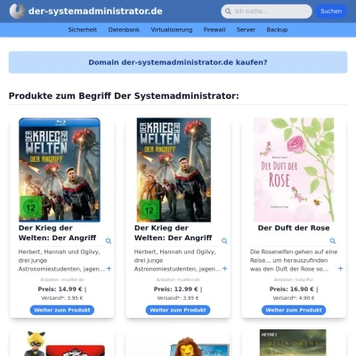 Screenshot der-systemadministrator.de