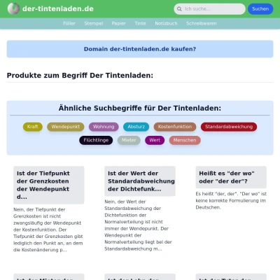 Screenshot der-tintenladen.de