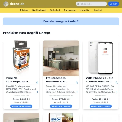 Screenshot dereg.de