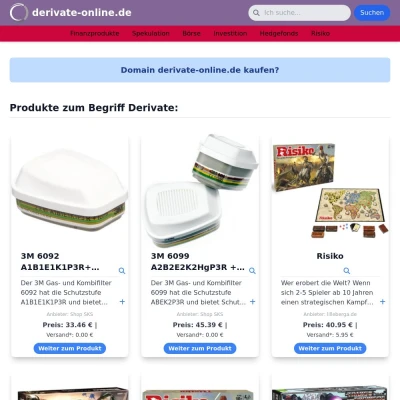 Screenshot derivate-online.de