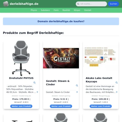 Screenshot derleibhaftige.de