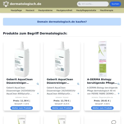 Screenshot dermatologisch.de