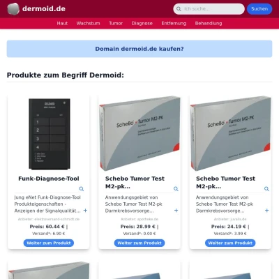 Screenshot dermoid.de