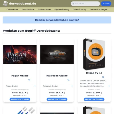 Screenshot derwebdozent.de