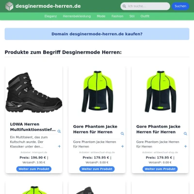 Screenshot desginermode-herren.de