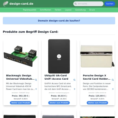 Screenshot design-card.de