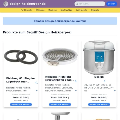 Screenshot design-heizkoerper.de