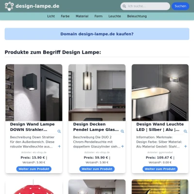 Screenshot design-lampe.de