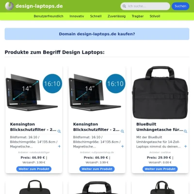 Screenshot design-laptops.de