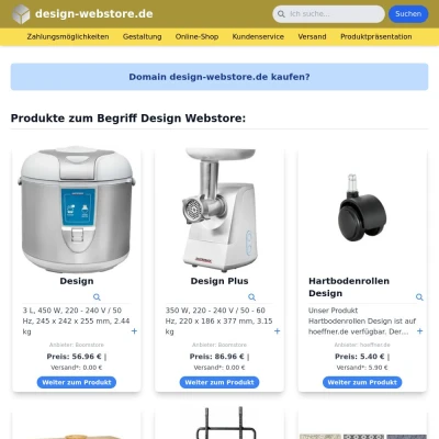 Screenshot design-webstore.de