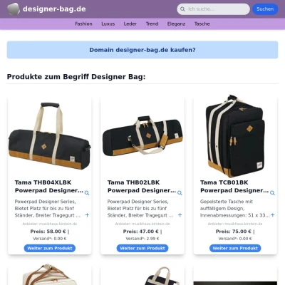 Screenshot designer-bag.de