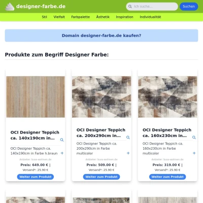 Screenshot designer-farbe.de