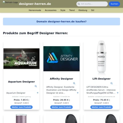 Screenshot designer-herren.de