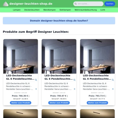 Screenshot designer-leuchten-shop.de