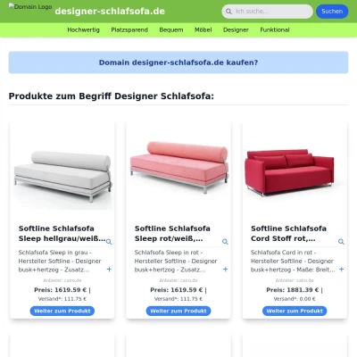 Screenshot designer-schlafsofa.de