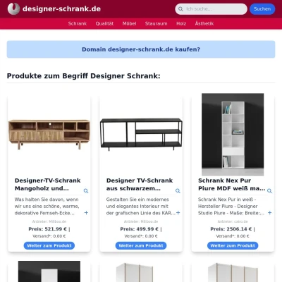 Screenshot designer-schrank.de