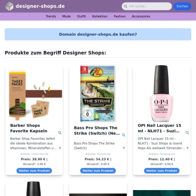 Screenshot designer-shops.de