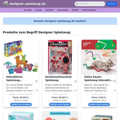 Screenshot designer-spielzeug.de