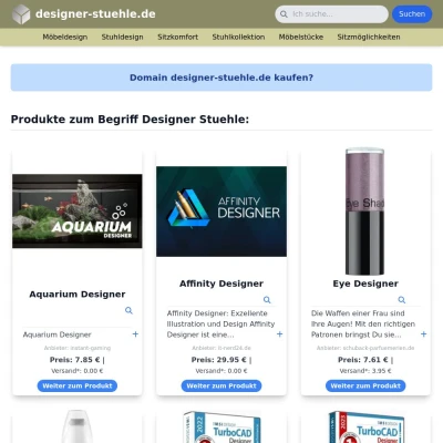 Screenshot designer-stuehle.de