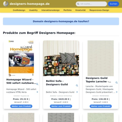 Screenshot designers-homepage.de