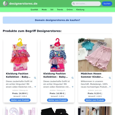 Screenshot designerstores.de