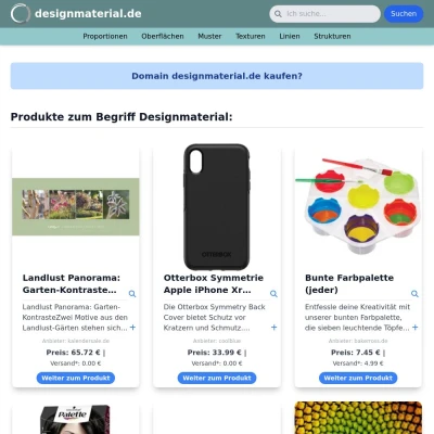 Screenshot designmaterial.de