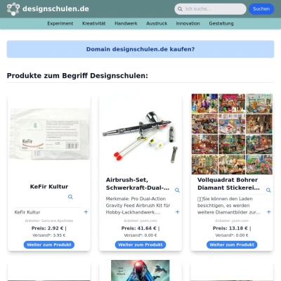 Screenshot designschulen.de