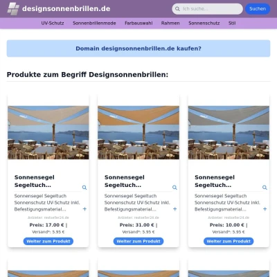 Screenshot designsonnenbrillen.de