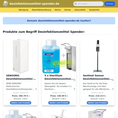 Screenshot desinfektionsmittel-spender.de